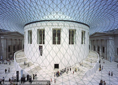 Реконструкция внутреннего двора Британского музея